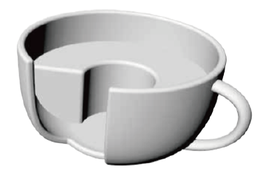 立体造形コーヒーカップ